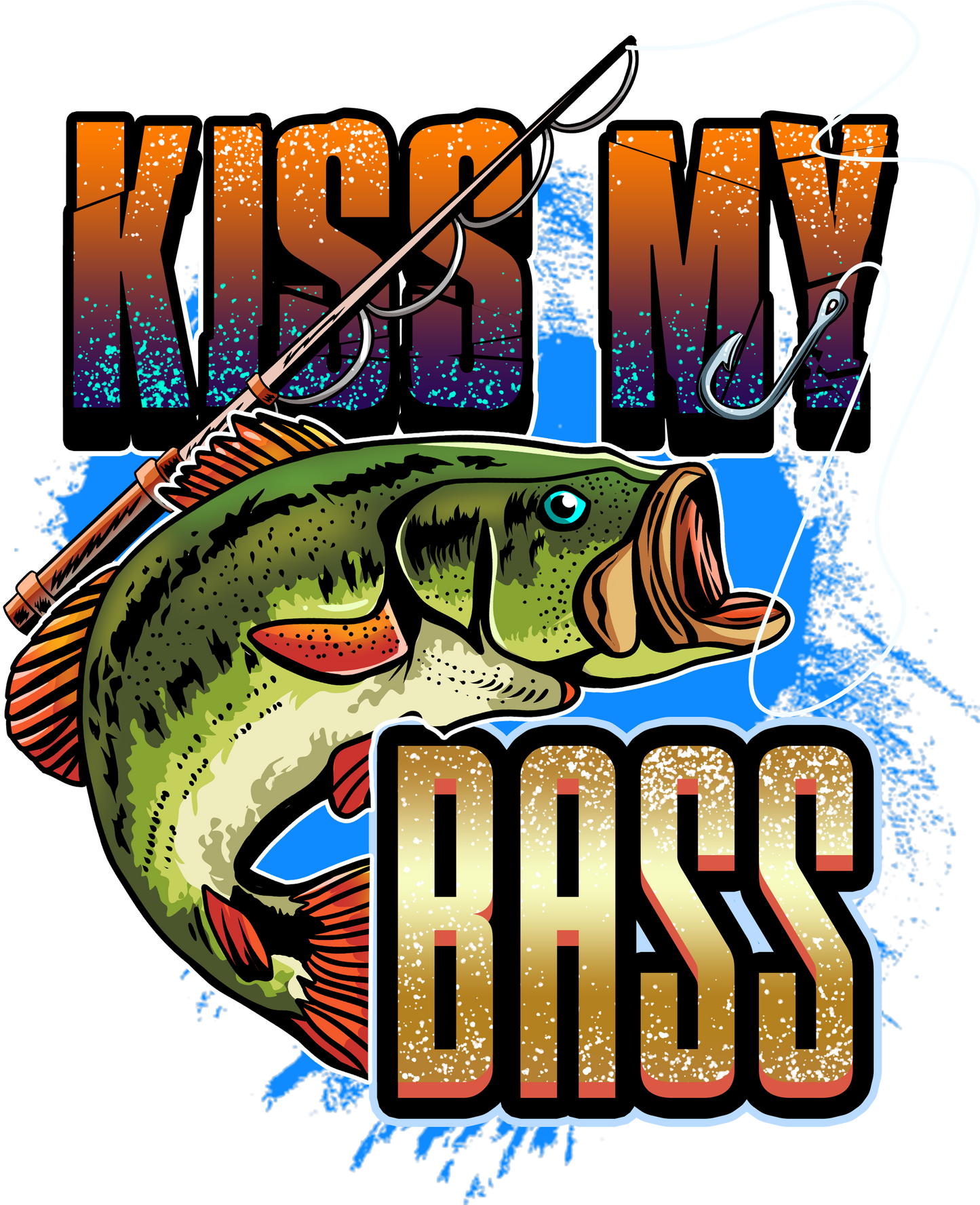 Kiss my bass DTF Transfer
