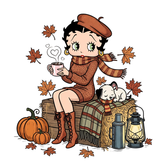 Fall Betty Boop DTF Transfer