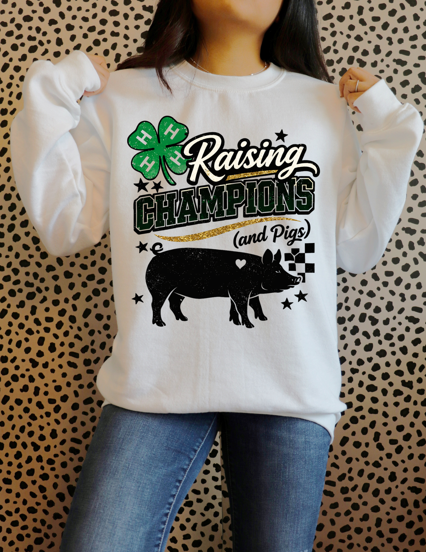 4-H Raising Champions (and pigs) DTF Transfer