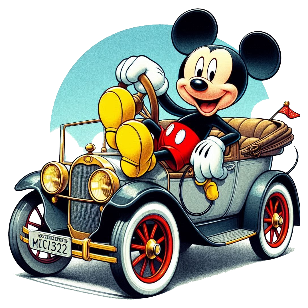 Mickey & Oldsmobile DTF Transfer
