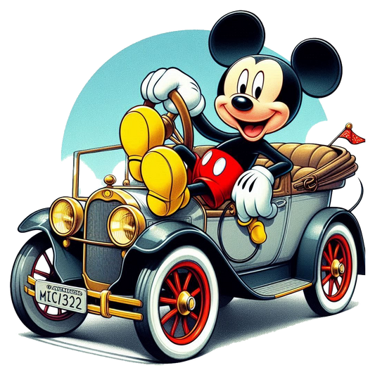 Mickey & Oldsmobile DTF Transfer