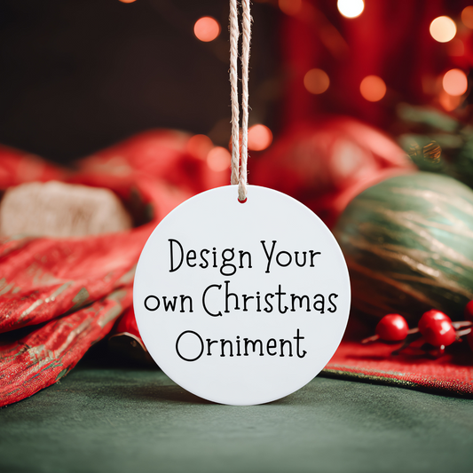 CUSTOM Ceramic Christmas Ornament