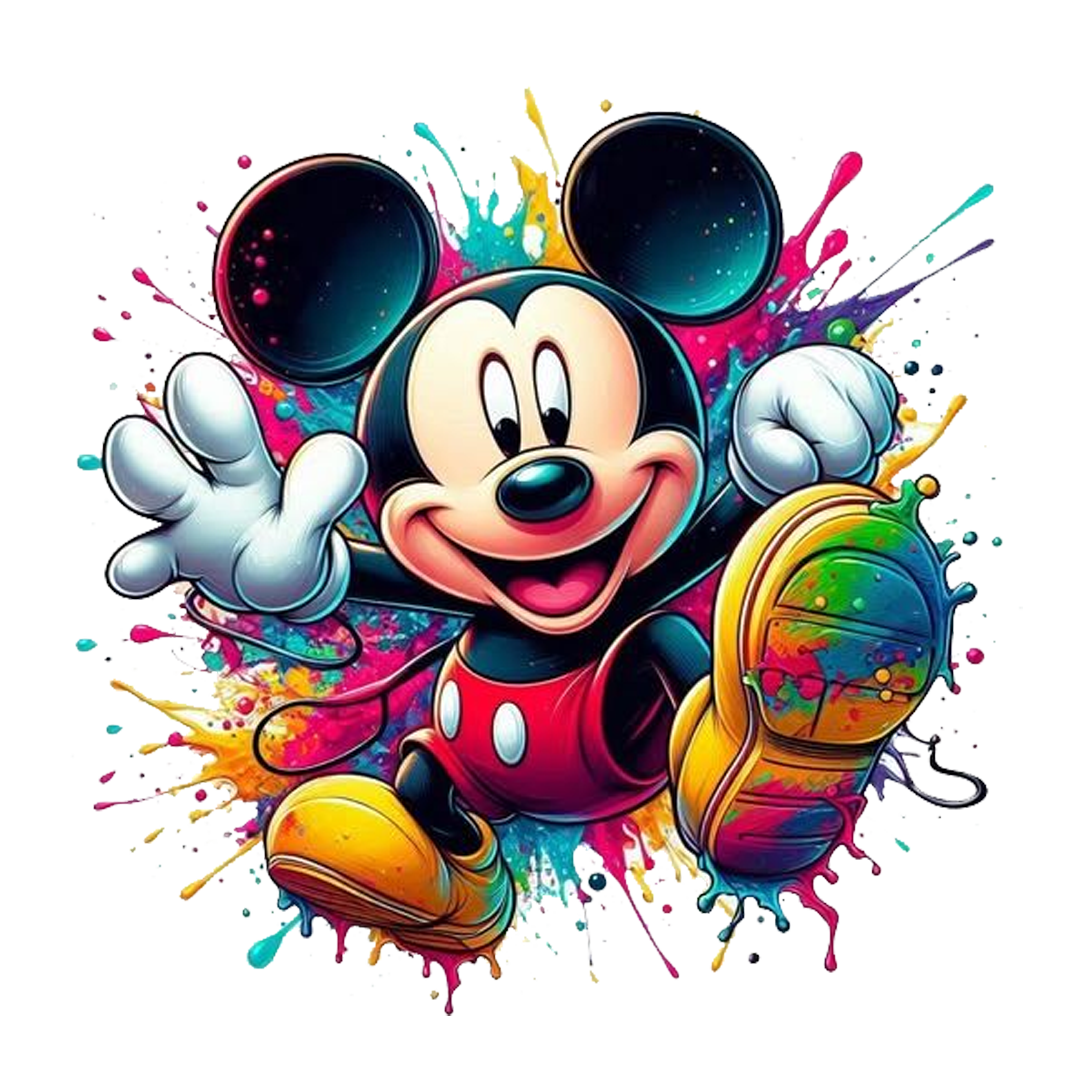 Colorful Mickey DTF Transfer