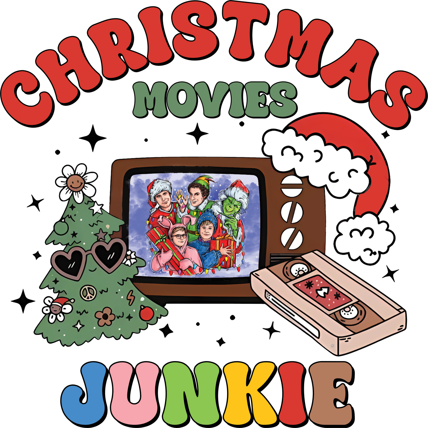 Christmas Junkie DTF Transfer