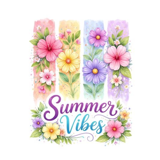 Summer Vibes Floral DTF Transfer