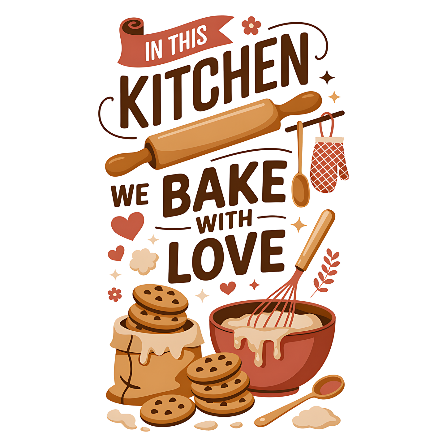 WE bake with love DTF Transfers