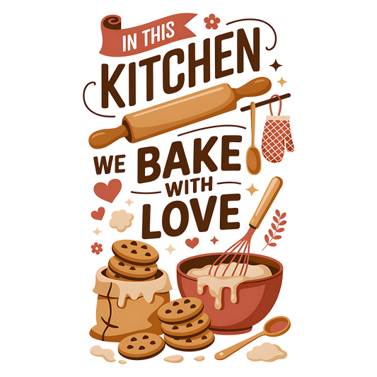 WE bake with love DTF Transfers
