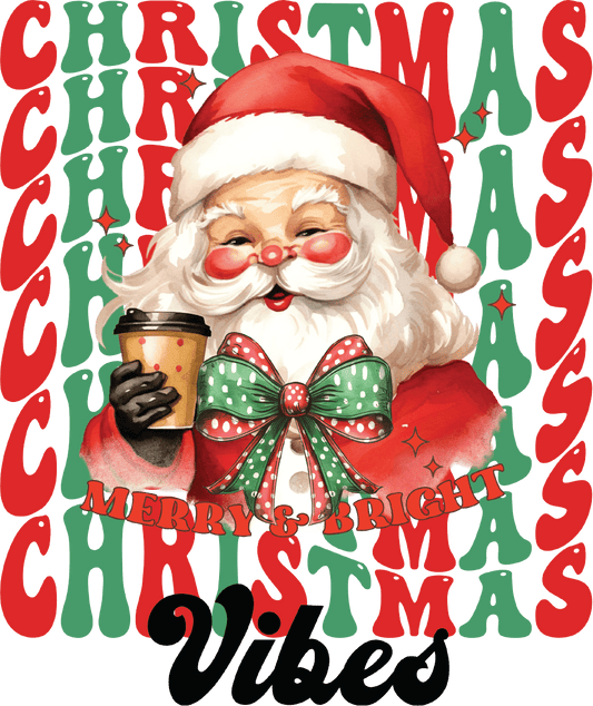 Vintage Christmas vibes DTF Transfer