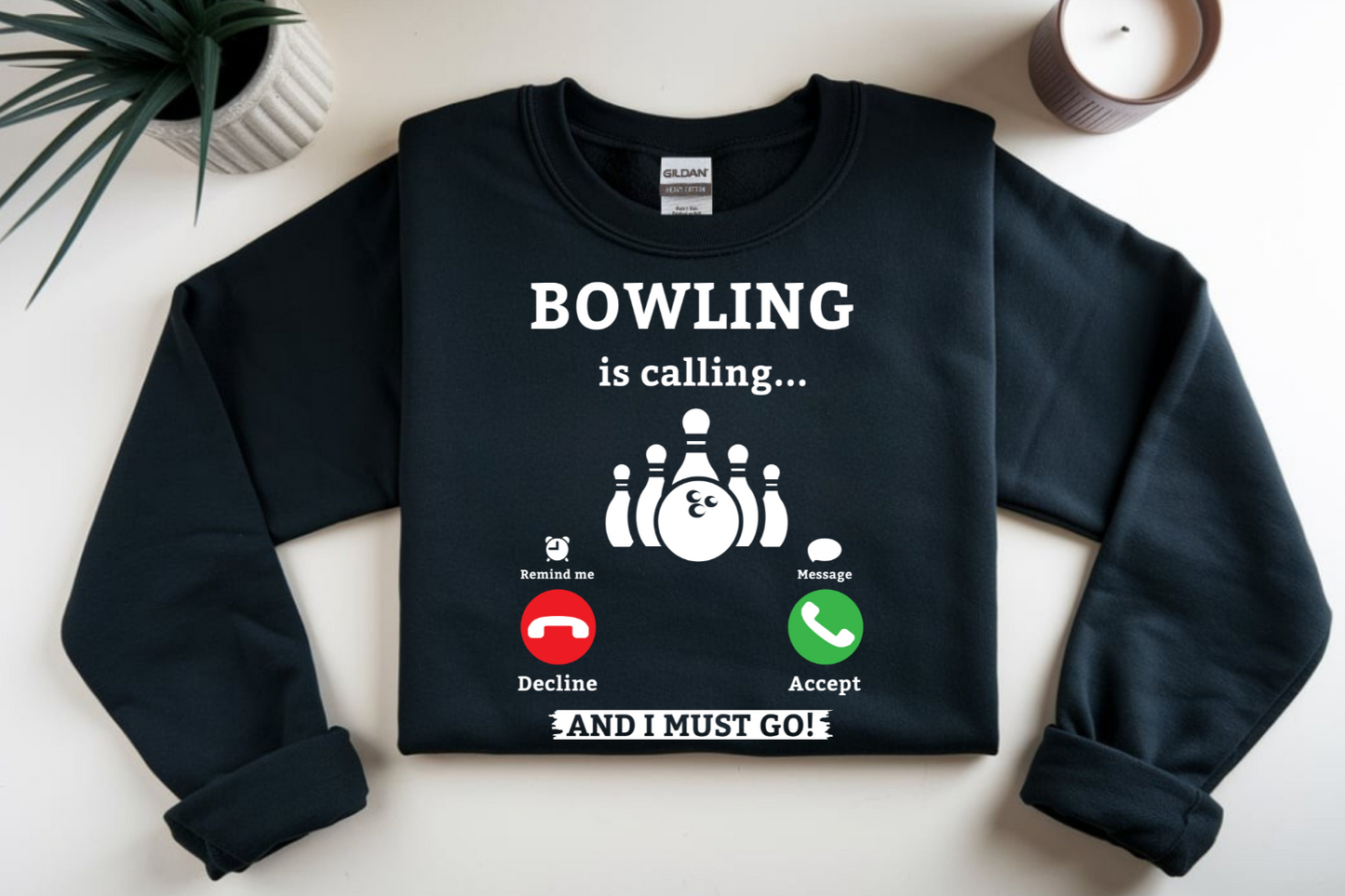 Bowling is calling (white font) DTF Transfer