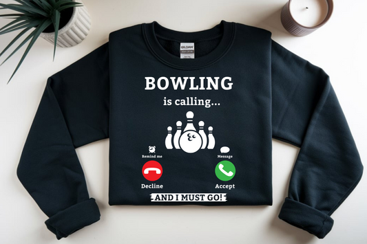 Bowling is calling (white font) DTF Transfer