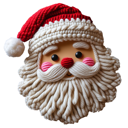 Crocheted Santa DTF Transfer