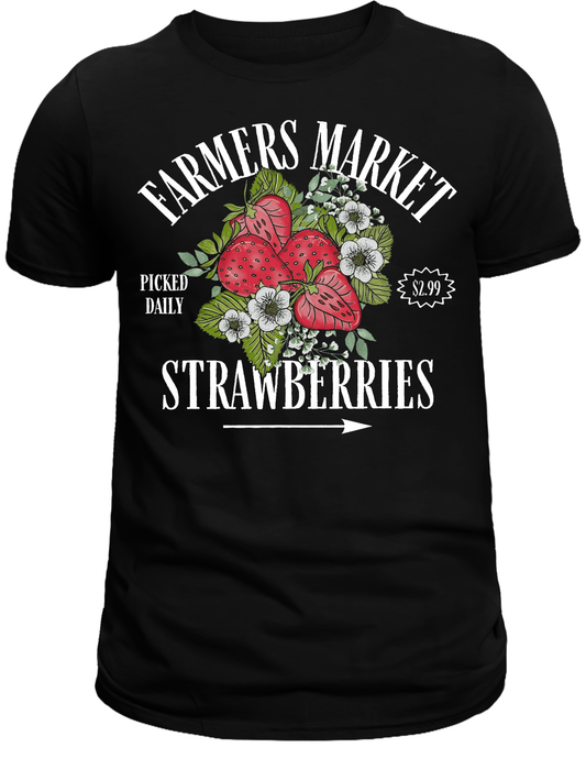Farmers Market Strawberries DTF Transfer