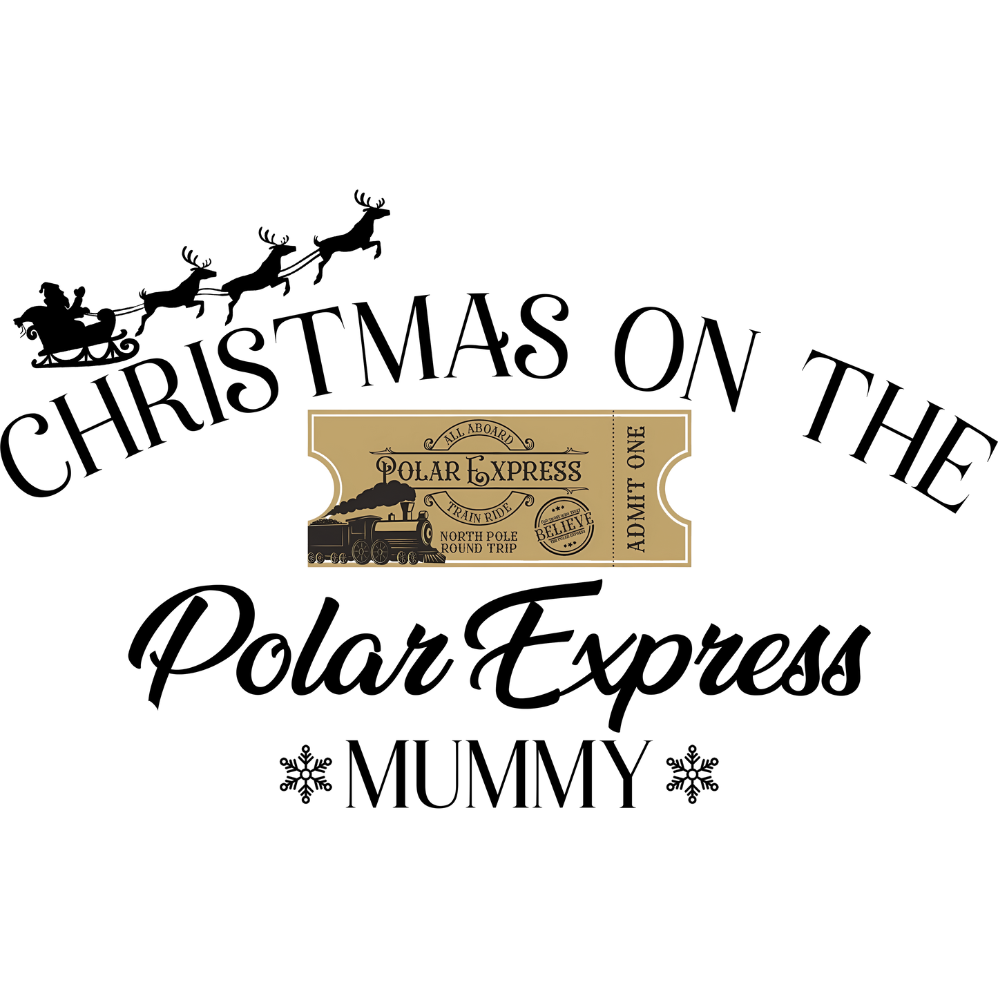 Polar Express DTF Transfer