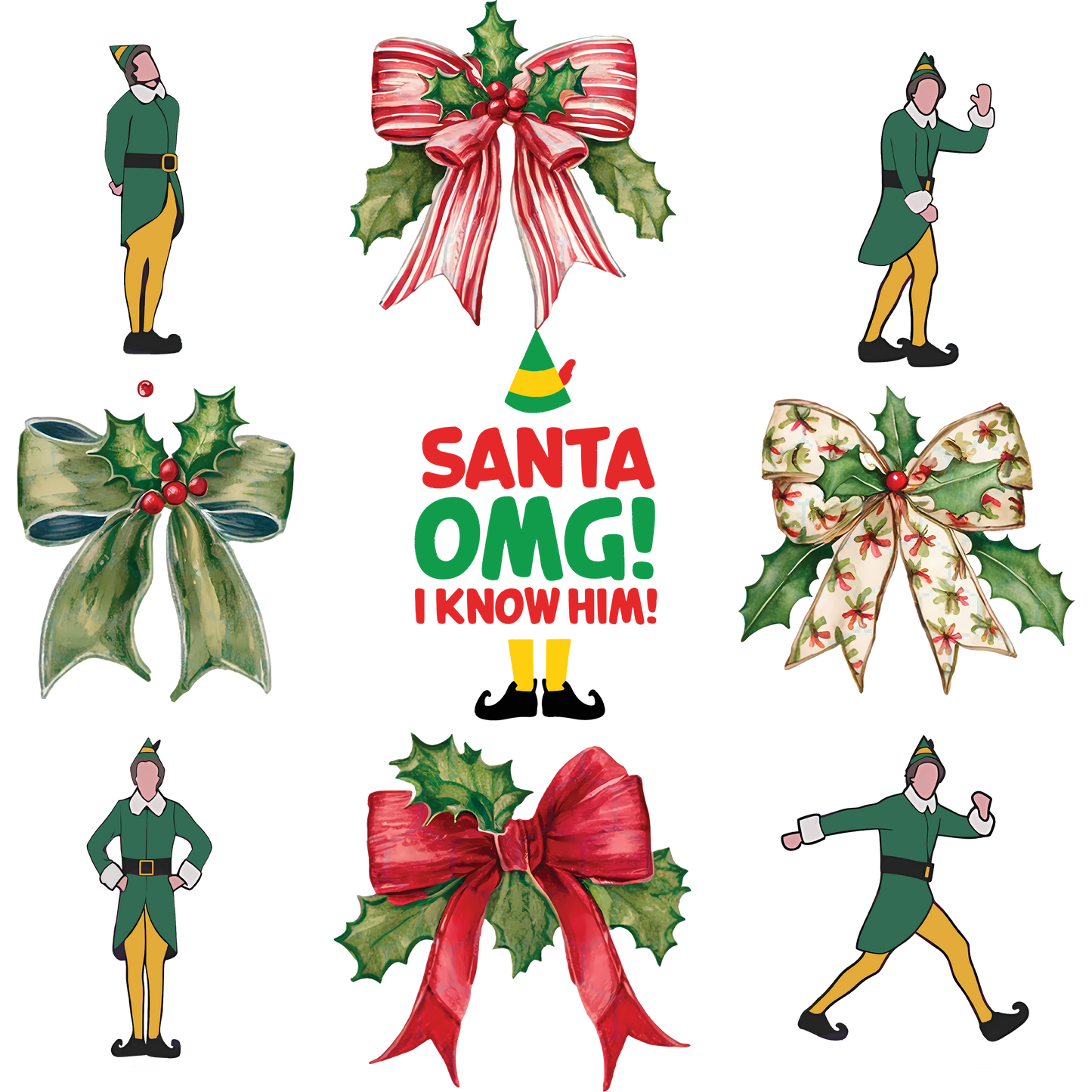 SANTA OMG!  DTF Transfer
