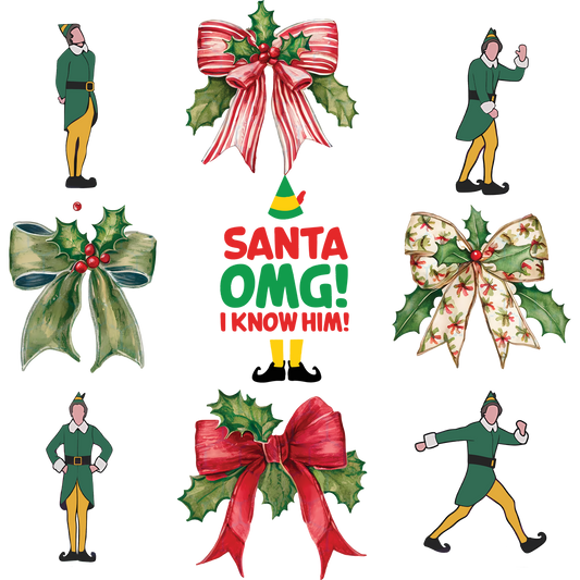 SANTA OMG!  DTF Transfer