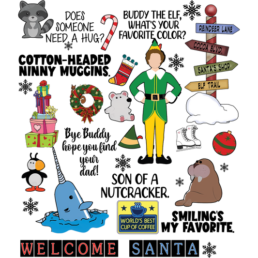 Elf Theme DTF Transfer