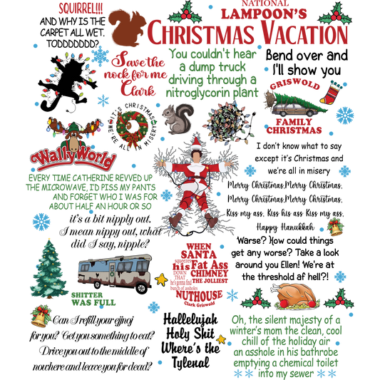 Christmas Vacation Theme DTF Transfer