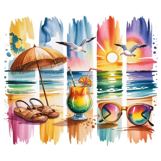 Beach Scene DTF Transfer
