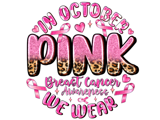 Breast cancer awareness DTF Transfer