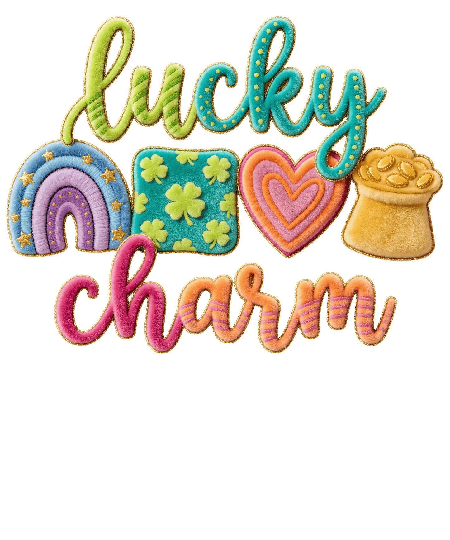 Lucky Charm Stitching DTF Transfer