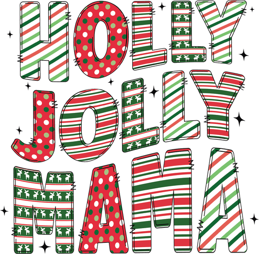 Holly Jolly Mama DTF Transfer