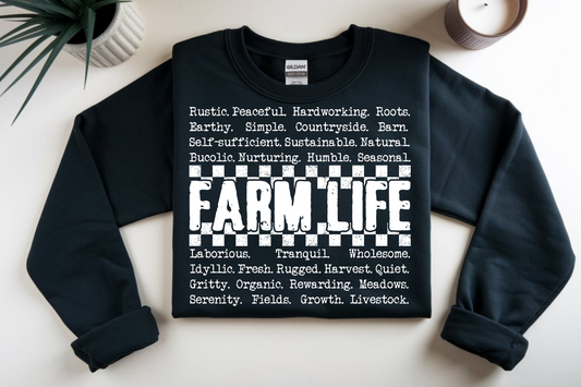Farm Life (white font) DTF Transfer