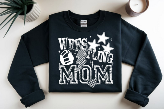 Wrestling Mom (white font) DTF Transfer