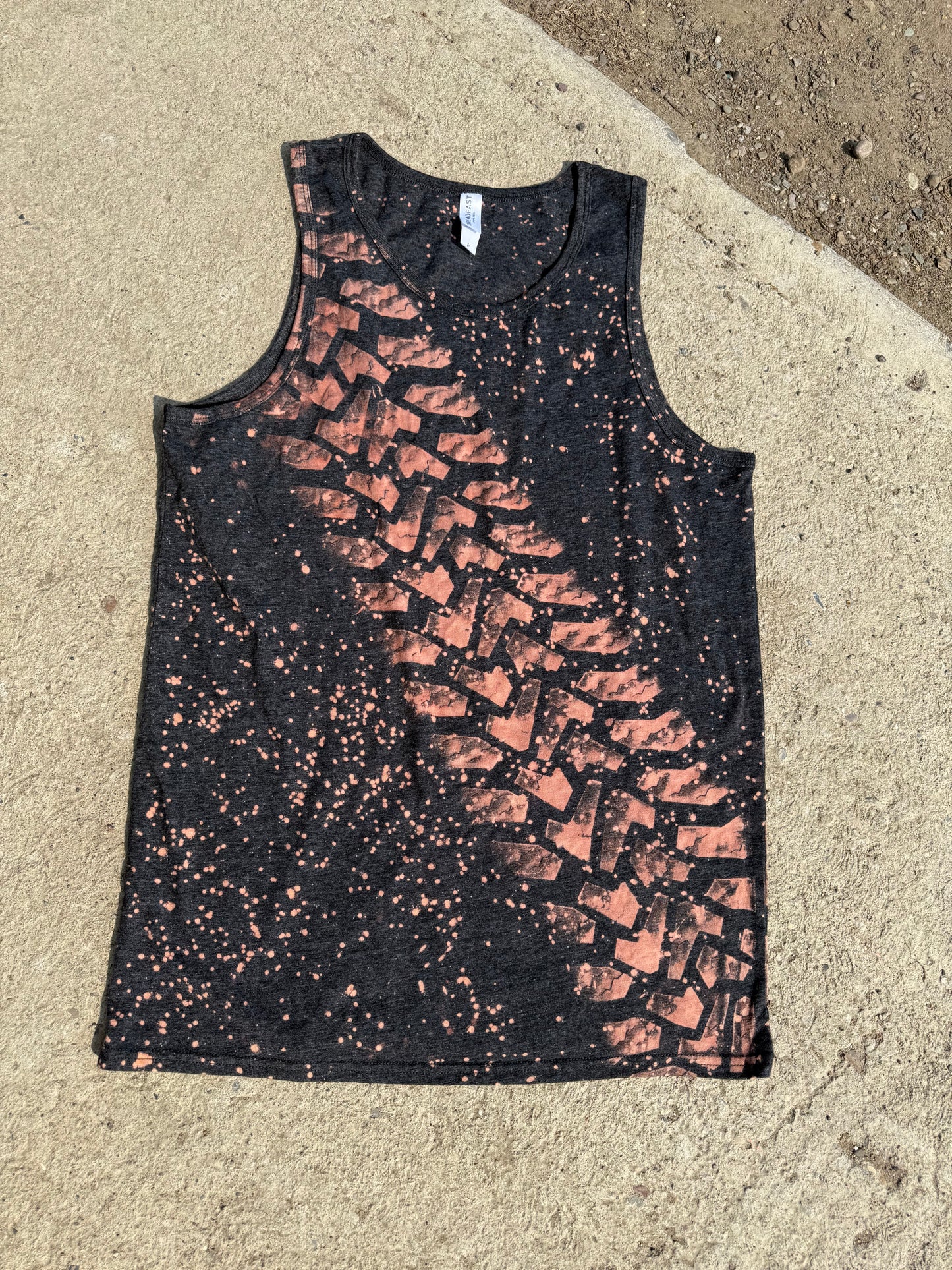 Peachy Brown Bleached Tank Top