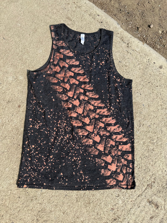 Peachy Brown Bleached Tank Top