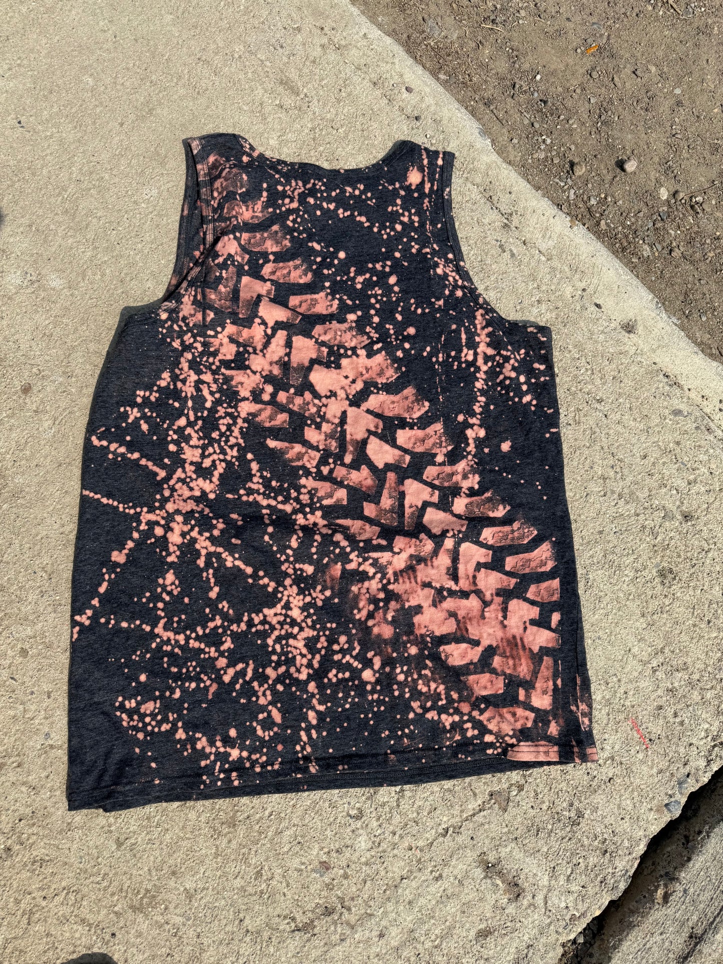 Peachy Brown Bleached Tank Top