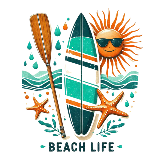 Beach Life DTF Transfer