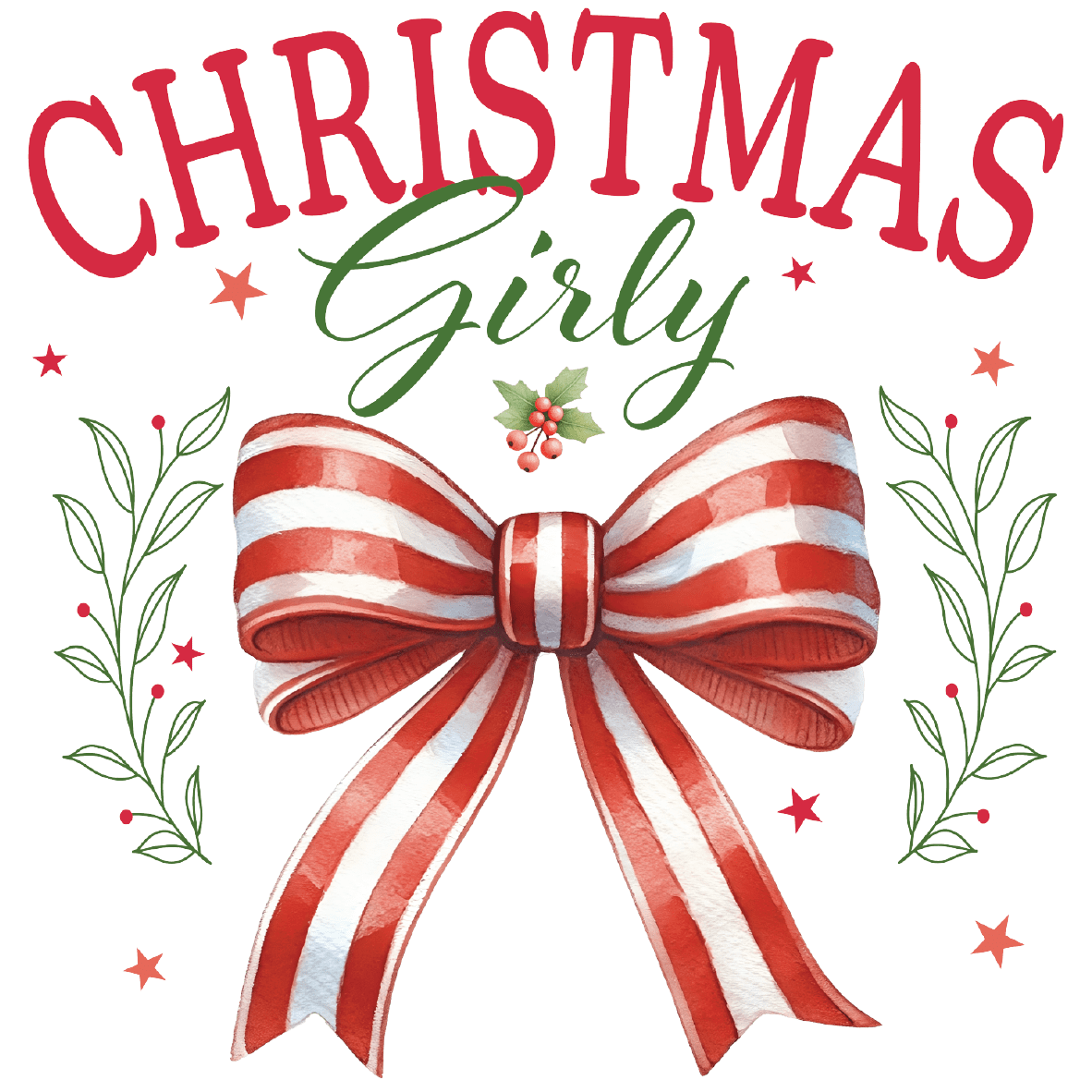 Christmas Girly DTF Transfer