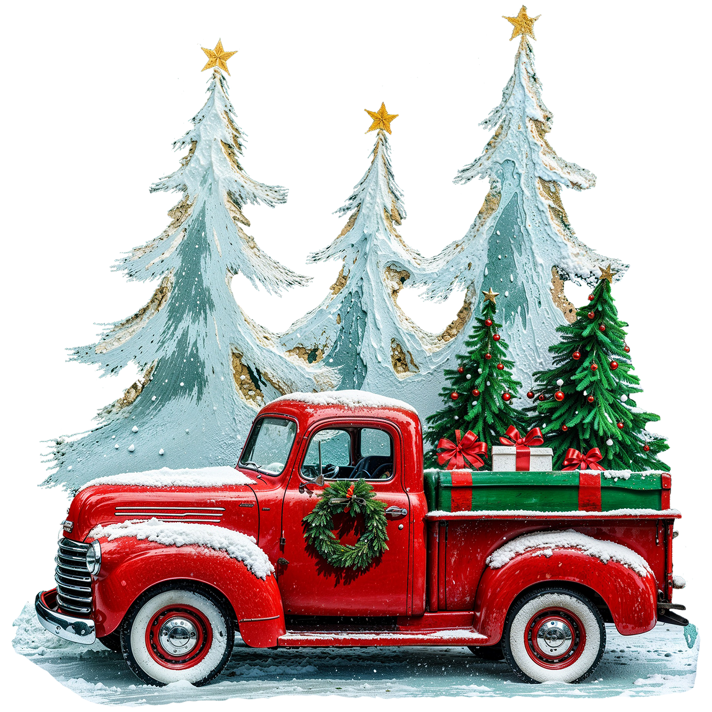 Winter Truck DTF Transfer