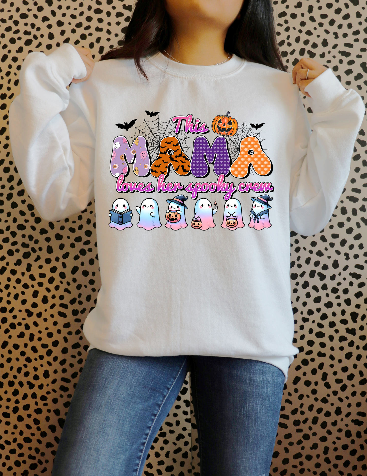 This mama loves her spooky crew DTF Transfer