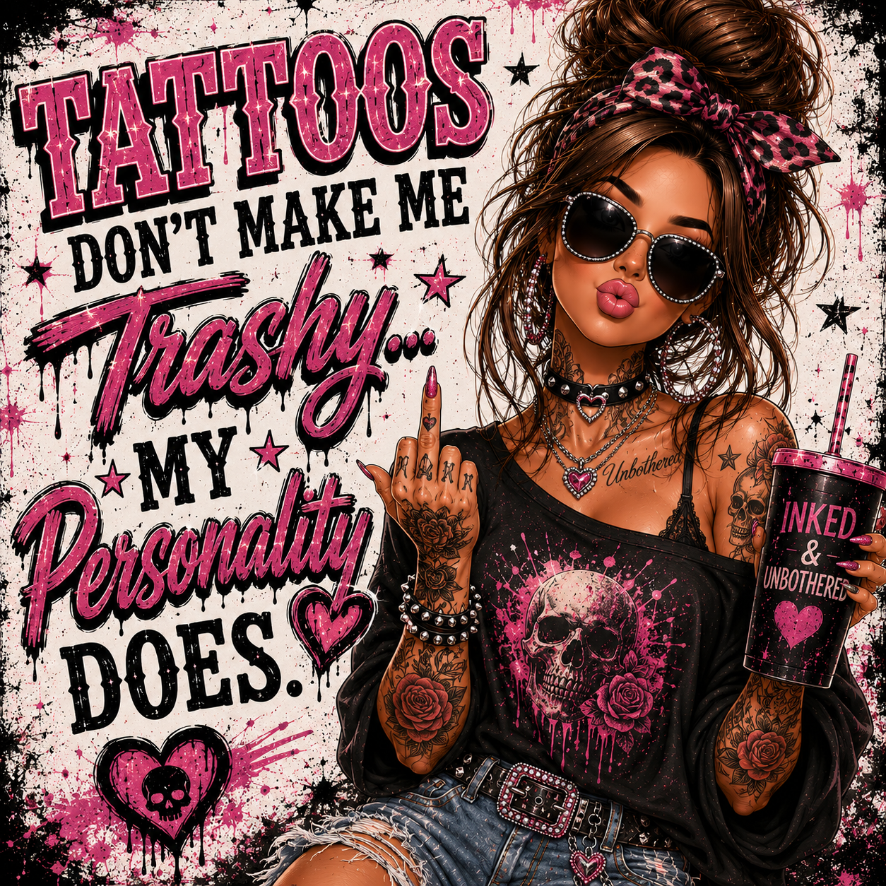 Tattoos don't make me trashy....DTF Transfers