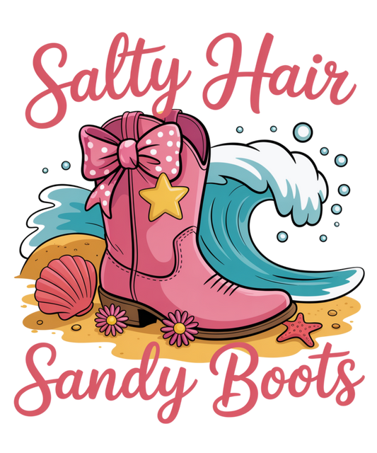 Salty Hair Sandy Boots DTF Transfer