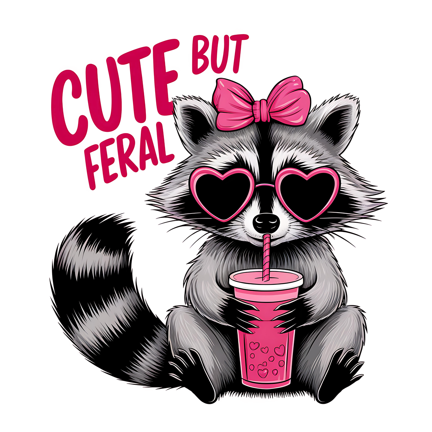 Cute but feral DTF Transfer