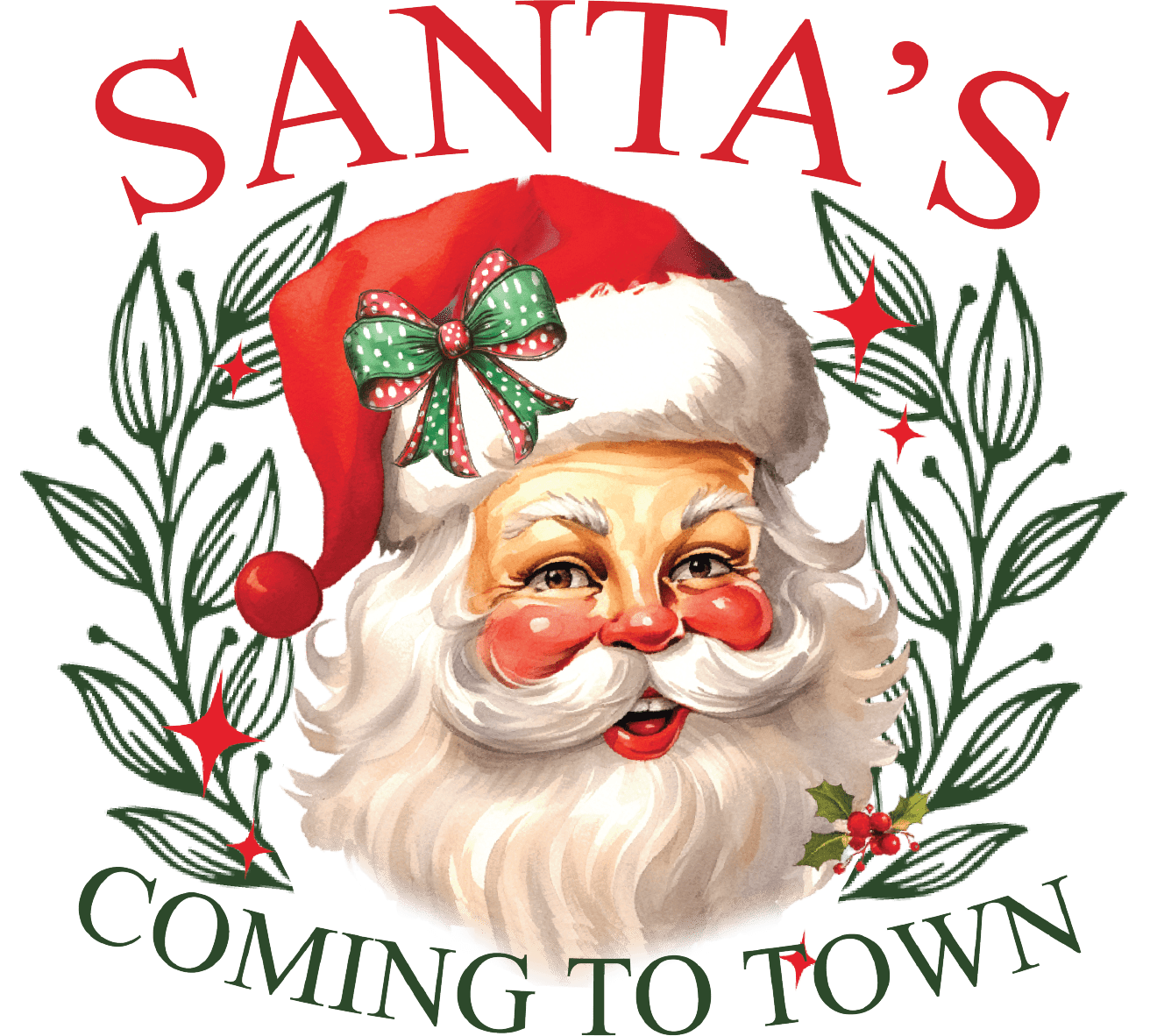 Santa's Coming to town DTF Transfer