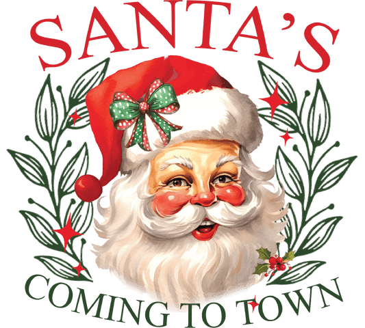 Santa's Coming to town DTF Transfer
