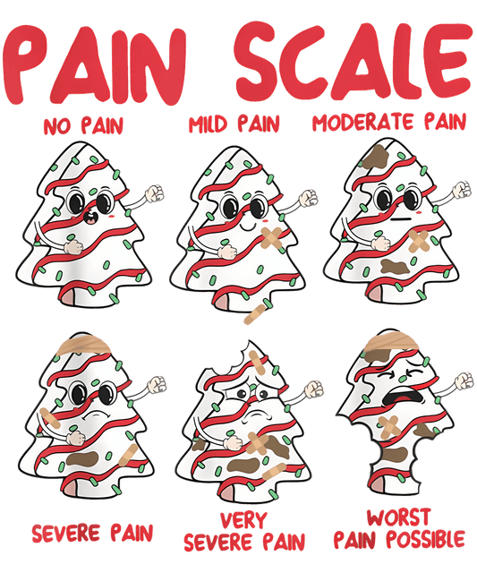 Little Debby's Pain Scale  DTF Transfer