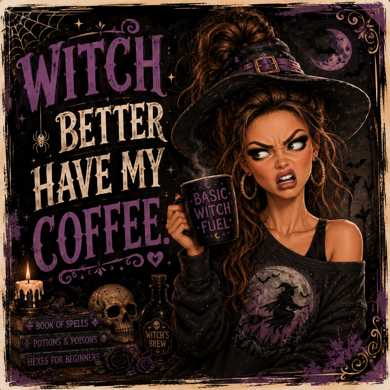 Witch better have my coffee DTF Transfers