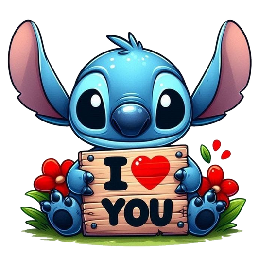 I love you Stitch DTF Transfer