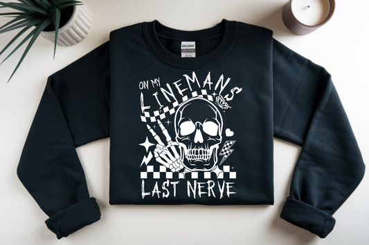 Lineman's last nerve (white font) DTF Transfer