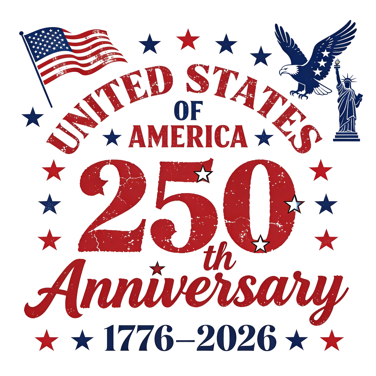 250th Anniversary 1776-2026 DTF Transfer