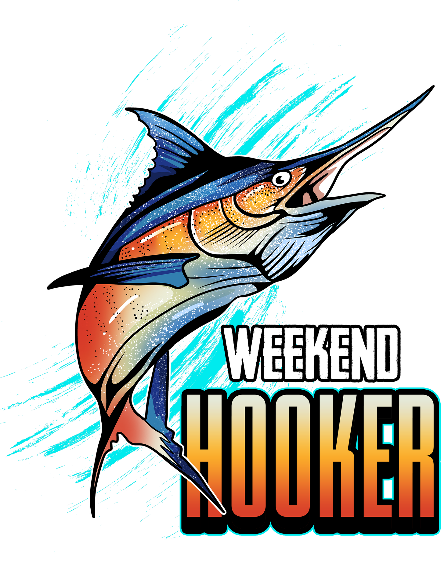 Weekend hooker swordfish DTF Transfer