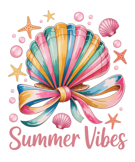 Summer Vibes Shell DTF Transfer