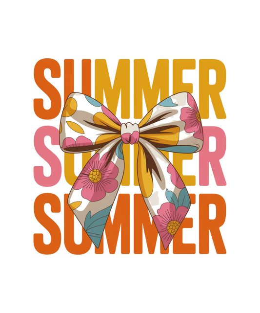 Summer with bow DTF Transfer