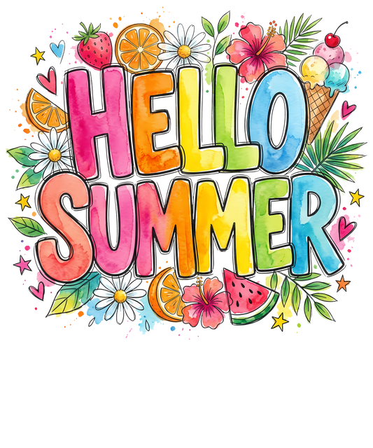 Hello Summer DTF Transfer