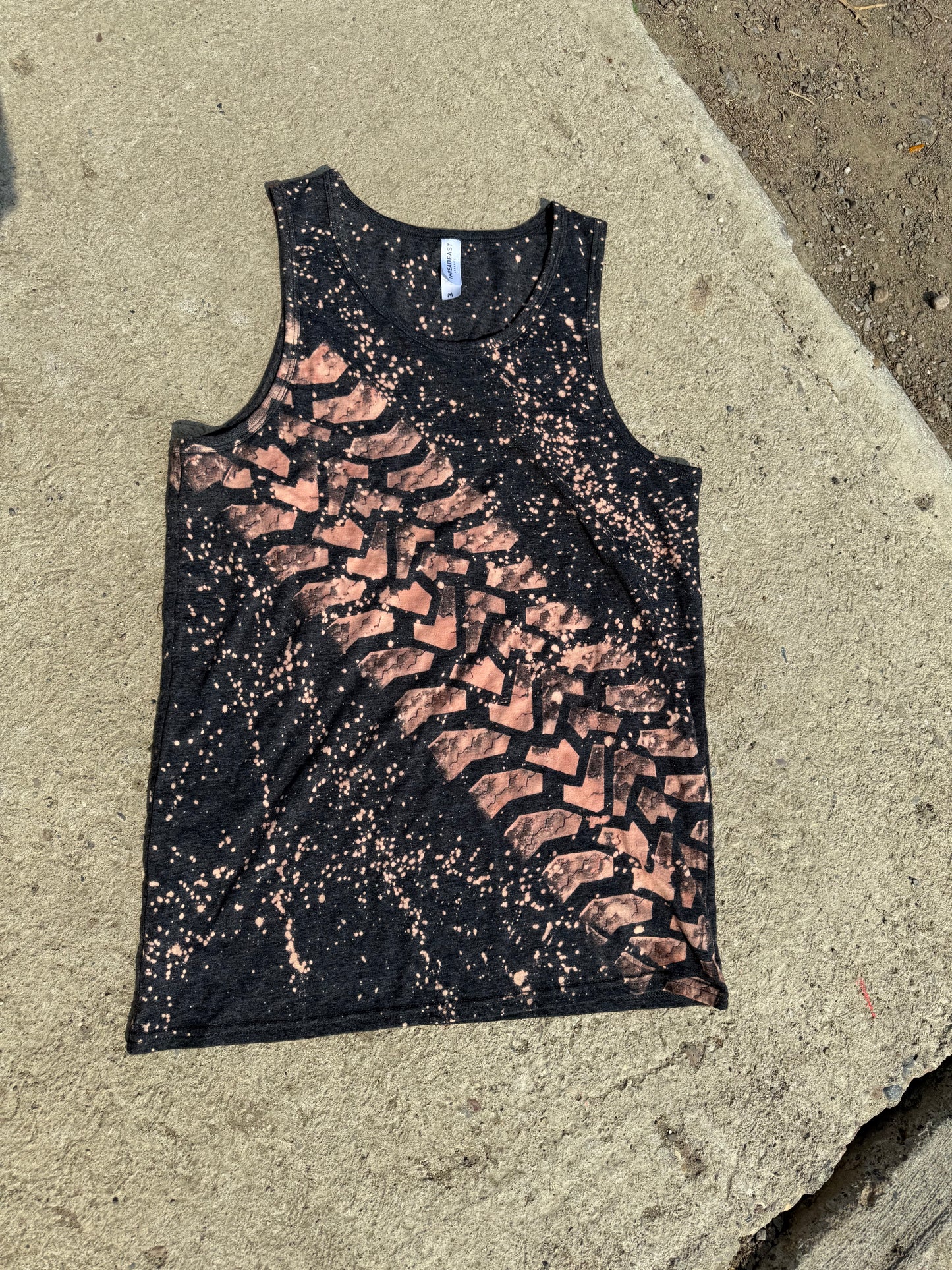 Peachy Brown Bleached Tank Top