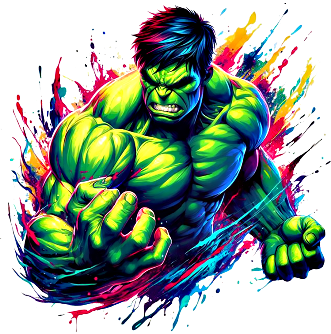 Colorful Hulk DTF Transfer